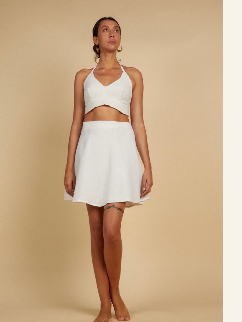 The Hemp Temple HONEY HALTER TOP White~